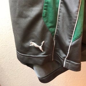 Grey and green basketball shorts, retro puma basketball shorts, xxl